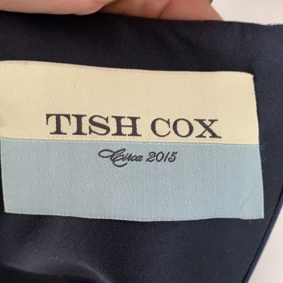 Tish Cox Blue wool dress ruffle midi sleeveless - Picture 8 of 16